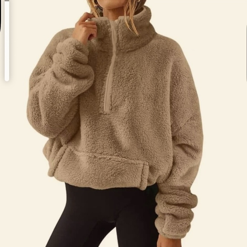 Cozy Tan Sherpa Jacket